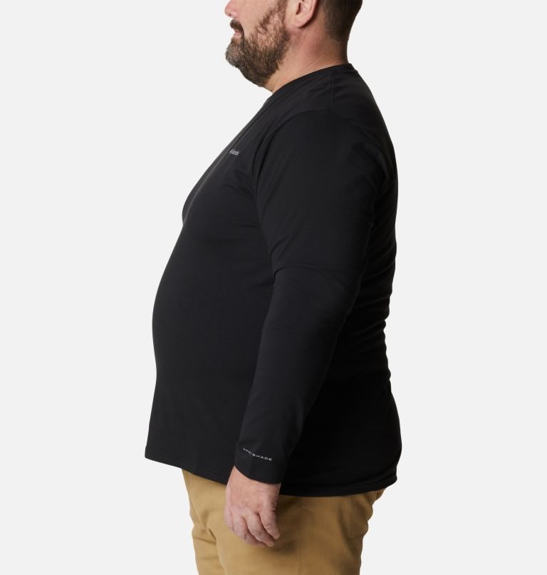 Men's Columbia Sun Trek Long Sleeve Sweatshirts Black | Plus Size CA-F1540